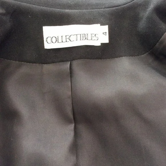 Collectibles Vintage Black Career Dress Size 4 - Picture 4 of 6